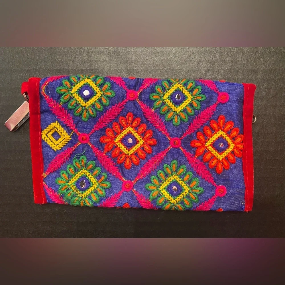 Embroidered Clutch Wallet Boho‎